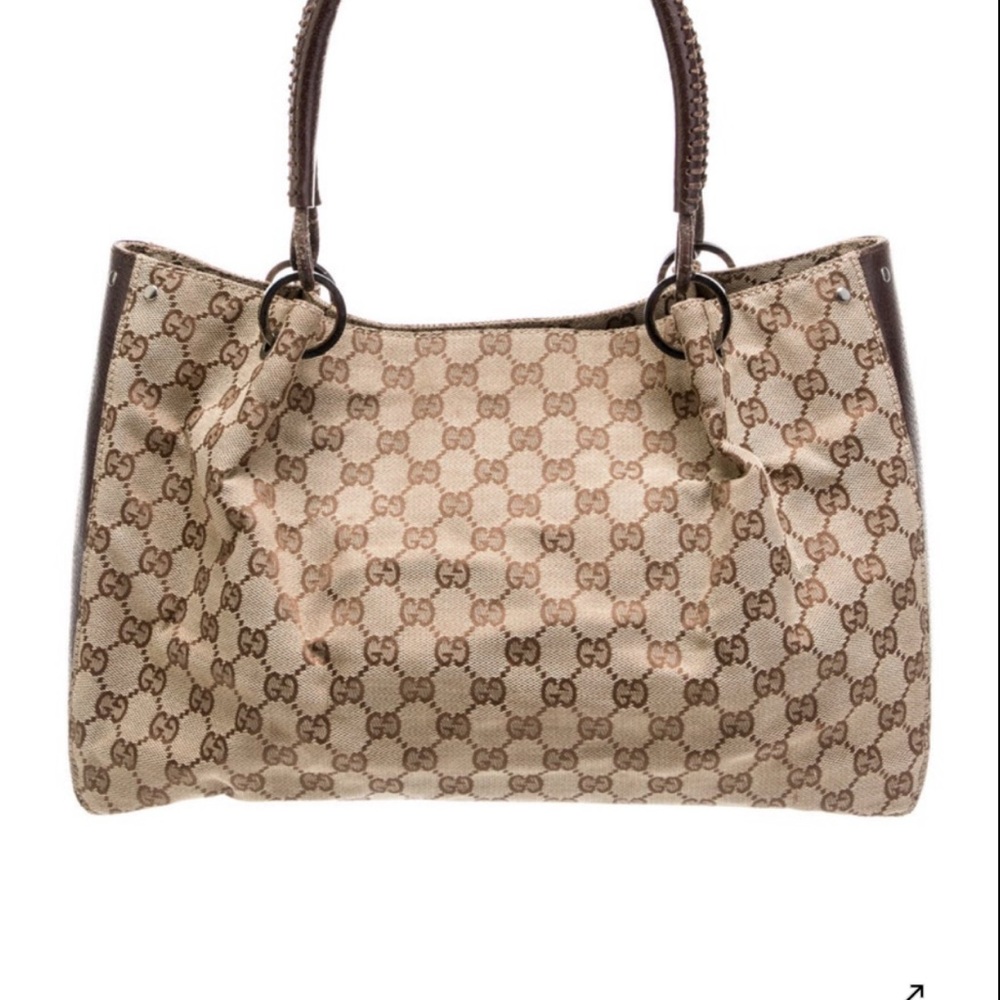 Gucci Beige and Brown Shoulder Bag